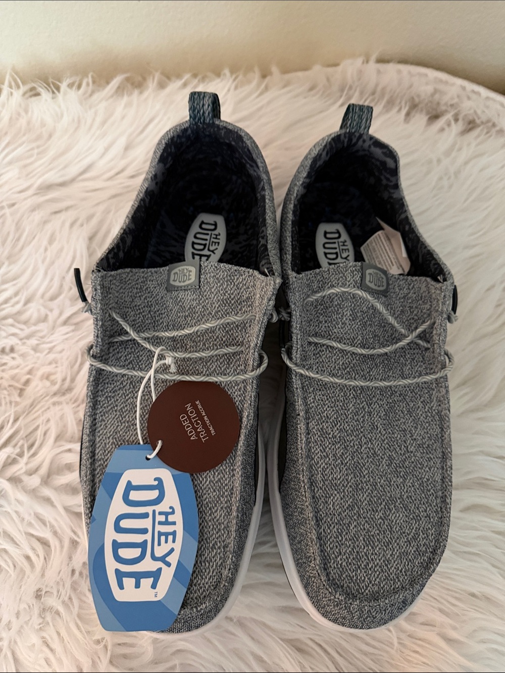 Hey Dude Men's Slip-On Loafers in Heather Gray